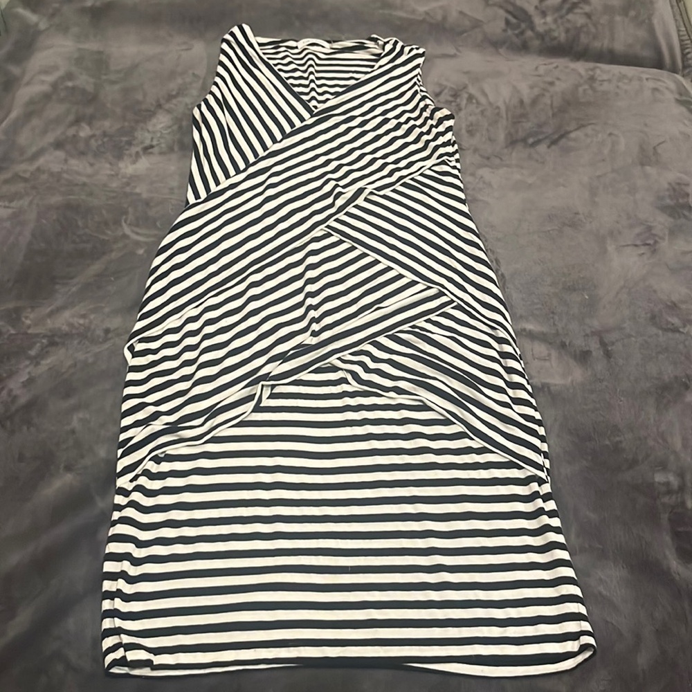 Calvin Klein Black and White Asymmetrical Dress Size 6